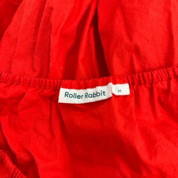 Roller Rabbit Cotton Poplin Scoop Neck Midi Dress Womens Medium MISSING BELT - Picture 6 of 6